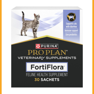 Purina Pro Plan Veterinary Supplements FortiFlora Cat Probiotic Supplement for Cats with Diarrhea - 30 ct. Box