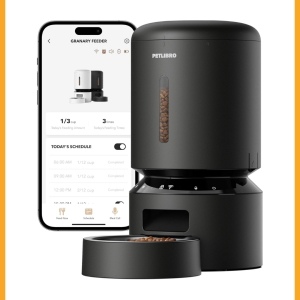 PETLIBRO 5L Automatic Cat & Dog Feeder with WiFi, Freshness Preservation, Timed Feeding & Low Food Sensor – Granary Black